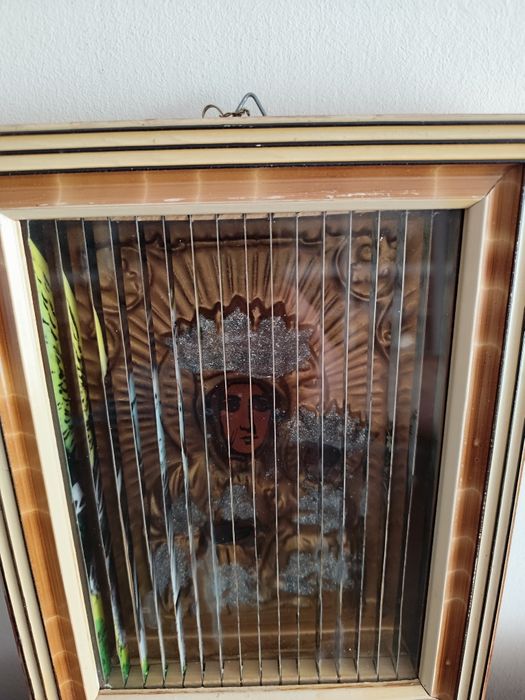 Obrazek Matki Boskiej Częstochowskiej 3D z lat PRL-u  religijny obraz