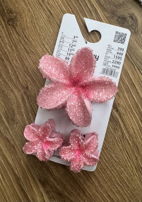 Spinki do włosów w kształcie kwiatów 3 pack