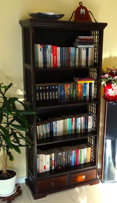 Biblioteka / witryna z drewna egzotycznego palisander - AlmiDecor