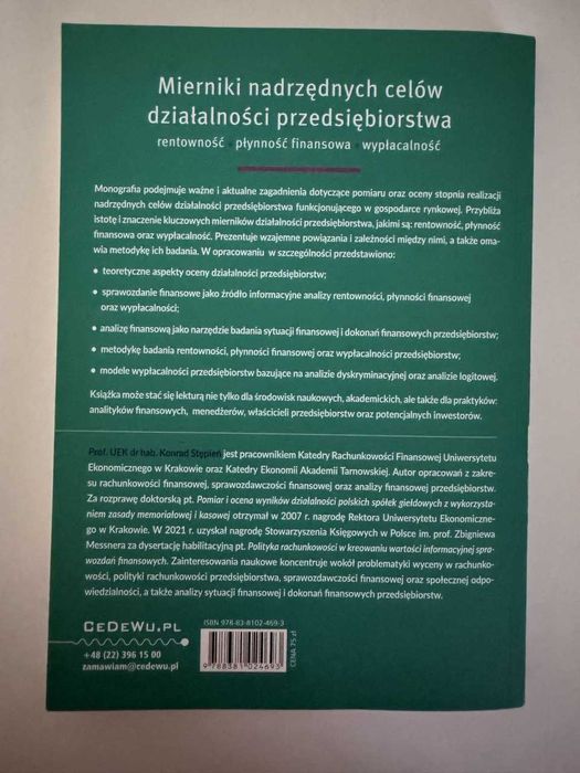 Mierniki nadrzędnych celów działalności przedsiębiorstwa