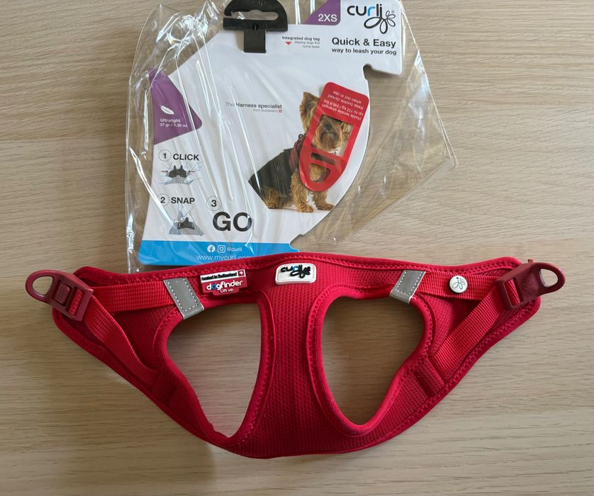 Szelki curli dogfinder xs czerwone