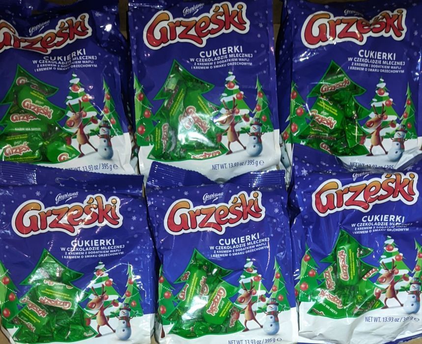 Cukierki Grzeski orzechowe 6x395g razem  prawie 2.4kg