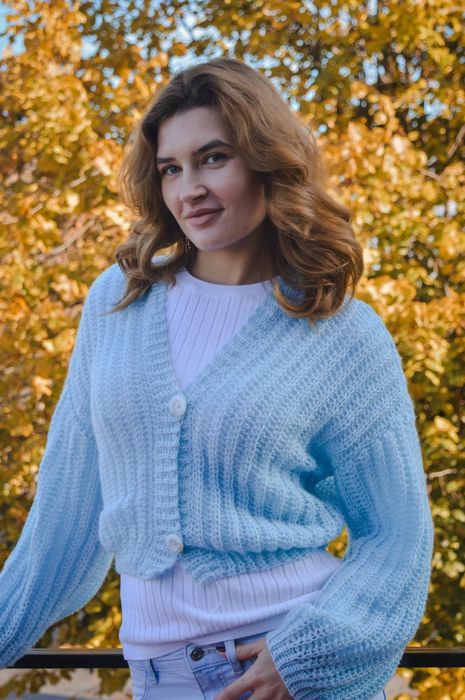 Кардиган в'язаний гачком