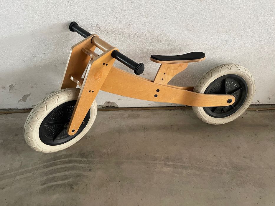 Bicicleta evolutiva / triciclo wishbone original natural 3 em 1