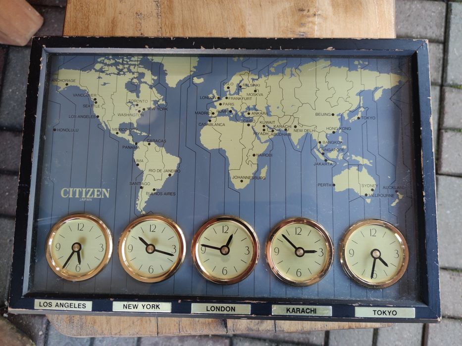 Stary zegar ścienny zegar Citizen Seiko japan 80s 90s unikat vintage