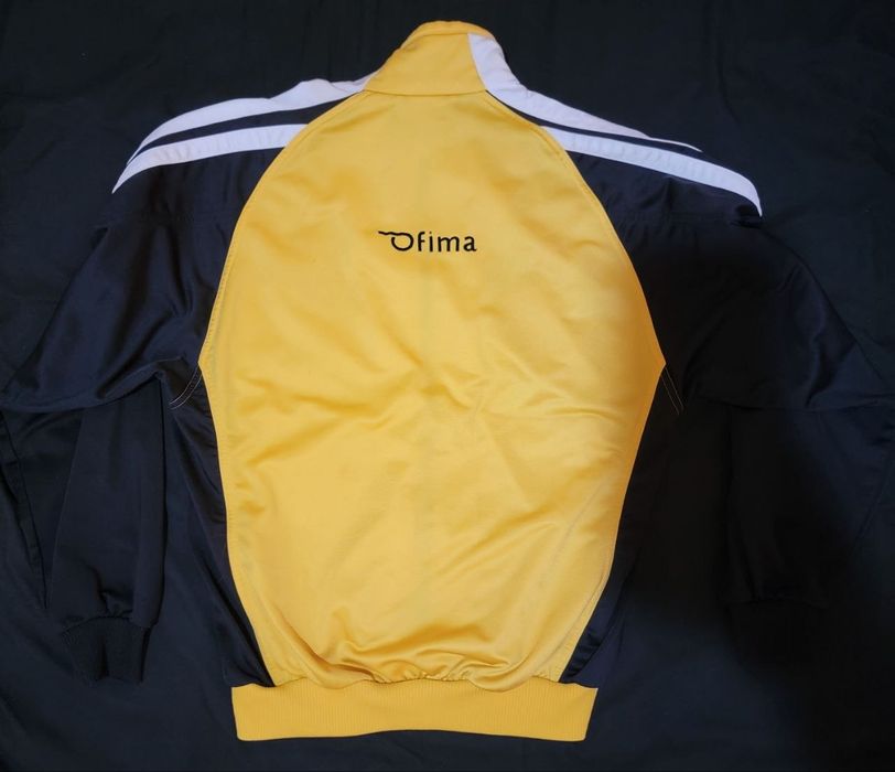 Вінтажна жовто-чорна олімпійка / мастерка Adidas