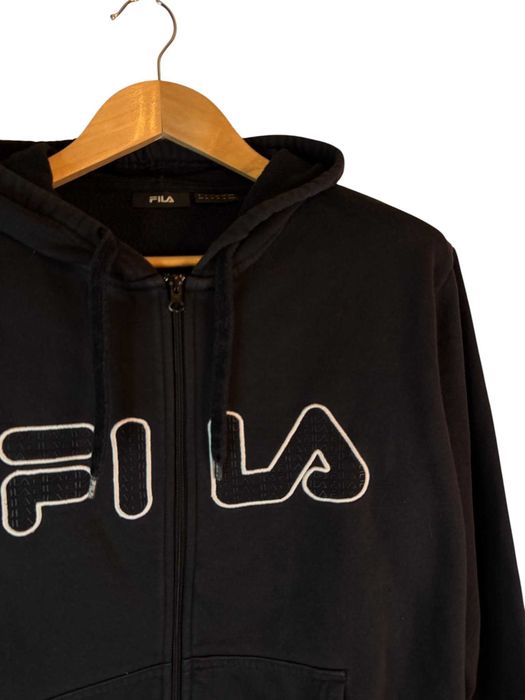Bluza z kapturem Fila czarna logo m