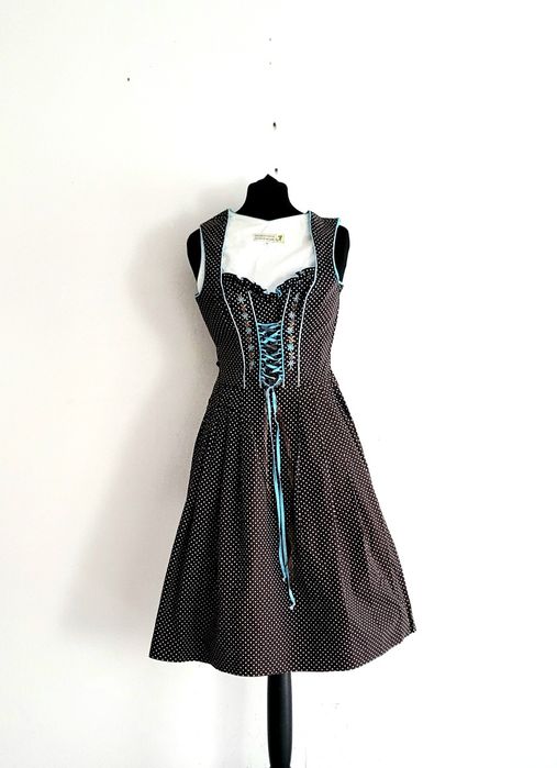 OKAZJA sukienka bawarska diryndl strój przebranie 32 xxs 152cm 158