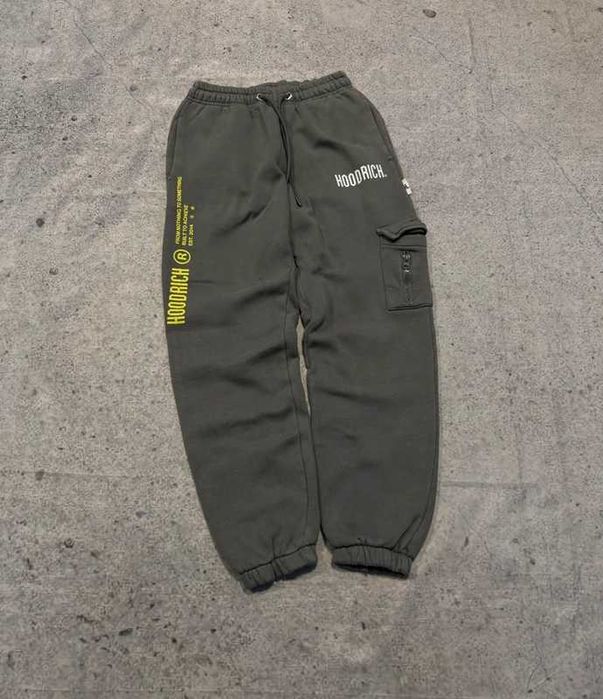 Popielate dresowe joggersy Hoodrich XS drill uk baggy dres