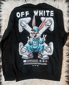 Off white bluzy męskie bawelniane S M L