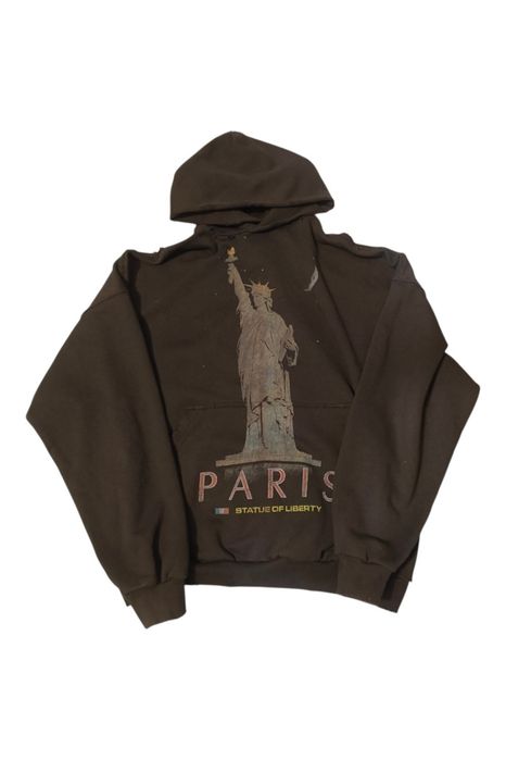 Balenciaga Paris new york statue of liberty hoodie oversize