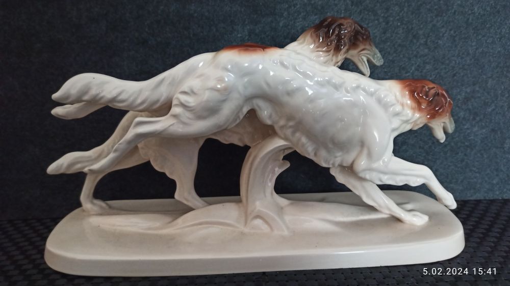 Porcelana Turyngia Hertwig Katzhutte Psy Birsoj  chart rosyjski