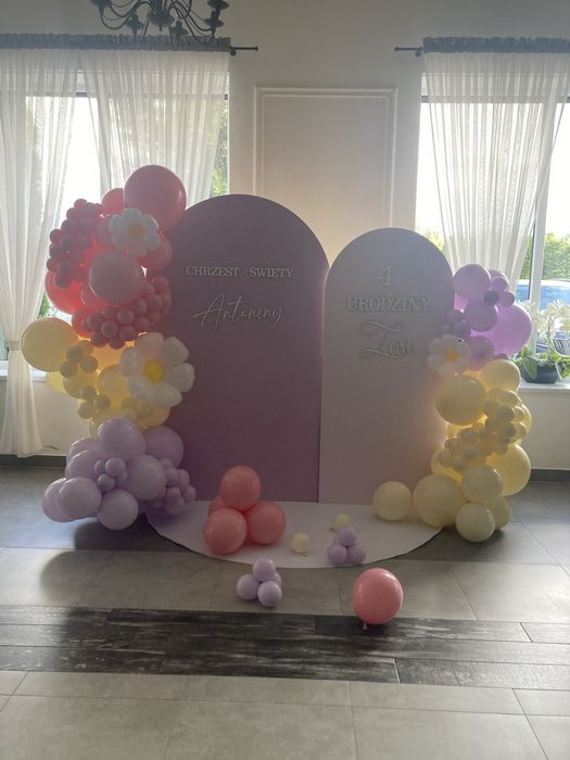 Ścianka balonowa, dekoracje