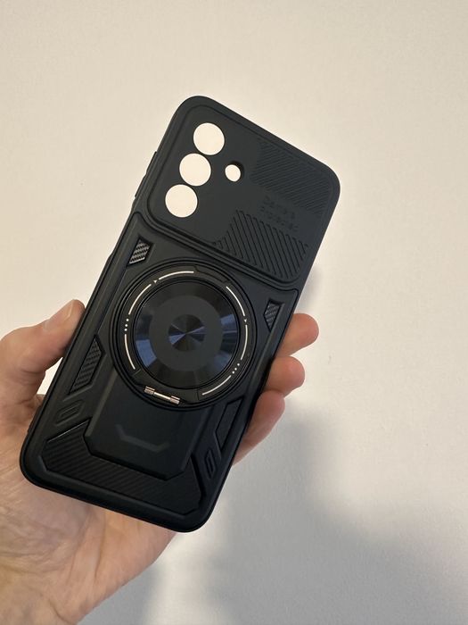 Etui Plecki Pancerne czarne + SZKŁO hartowane do SAMSUNG GALAXY A17