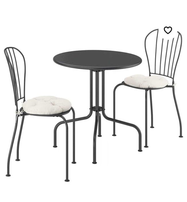 Conjunto de mesa +2 cadeiras para jardim / varanda