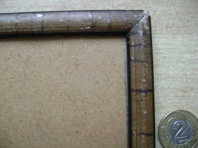 Starocie z PRL Fotografia Ramka przedwojenna na stare zdjęcie 18x12 cm