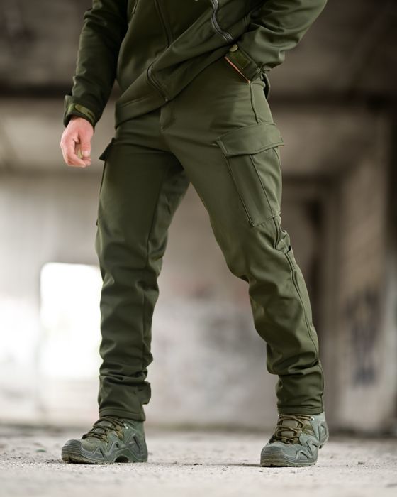 Демісезонний тактичний костюм софтшел DEMENTIOZ олива