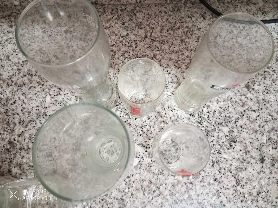 5 copos vidro cerveja