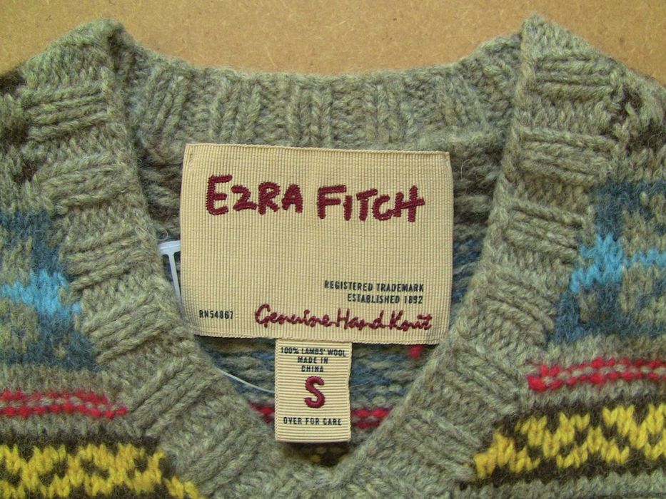 Мужской американский свитер ручной вязки из шерсти ламы EZRA FITCH р S