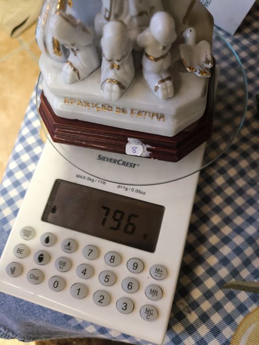 Estatueta Antiga Aparição de Fátima Porcelana