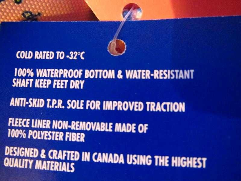 Термо чобітки оригінал (Канада) устілка 17,5 см і 18 см