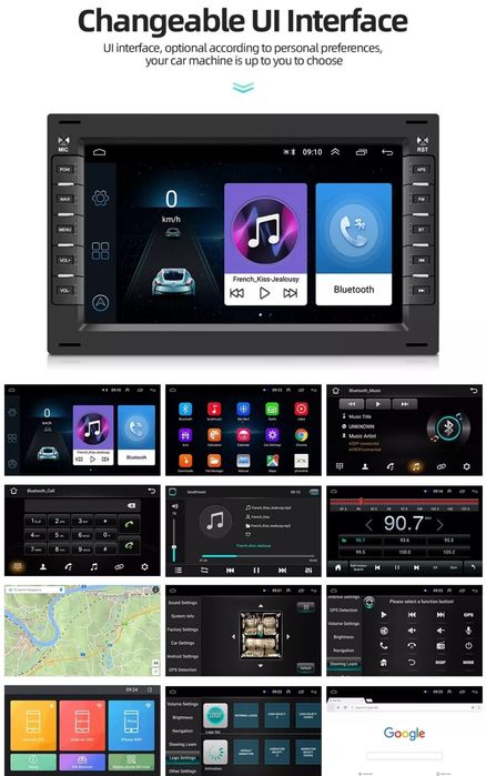 Auto Rádio Android GPS Volkswagen Golf 4 T5 Transporter Seat Skoda Ford...