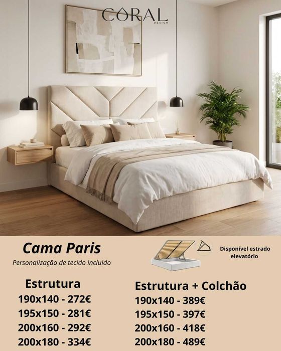 Camas Novas Estofadas