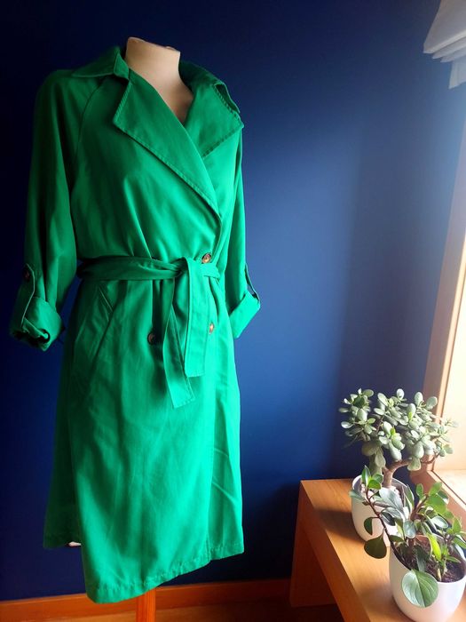 Gabardina de trespasse verde