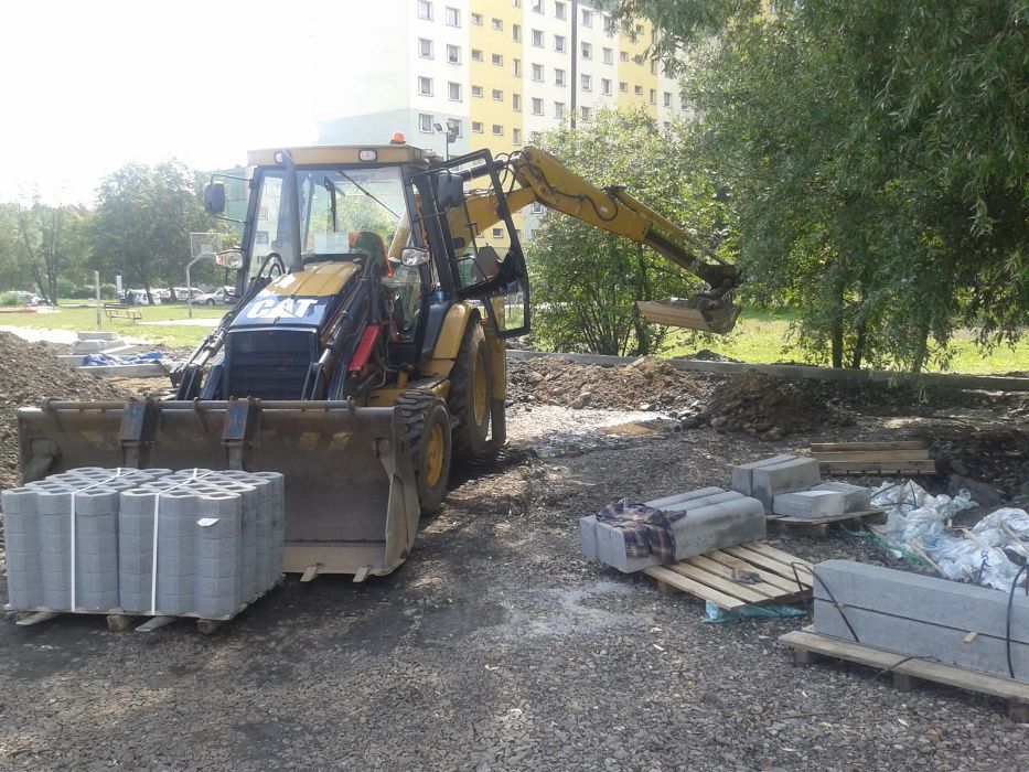 Usługi koparko-ładowarką Roboty ziemne Koparka Fundamenty Bytom