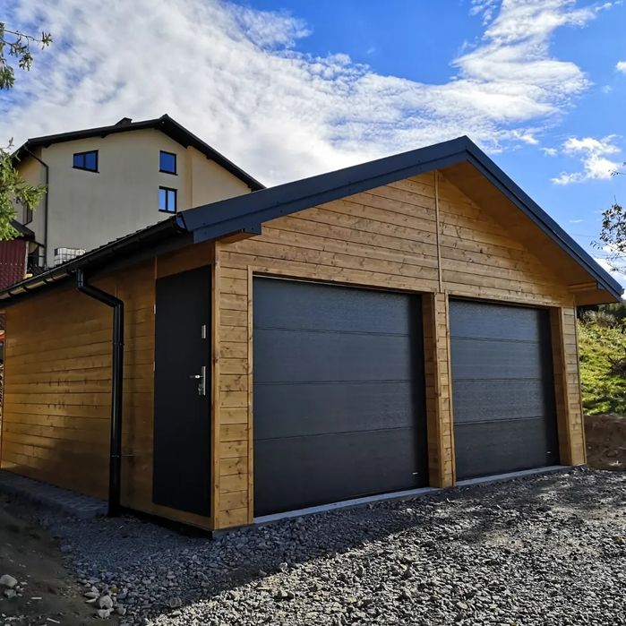 Garaż drewniany dwustanowiskowy, Wiata garażowa, Altana ogrodowa, carp