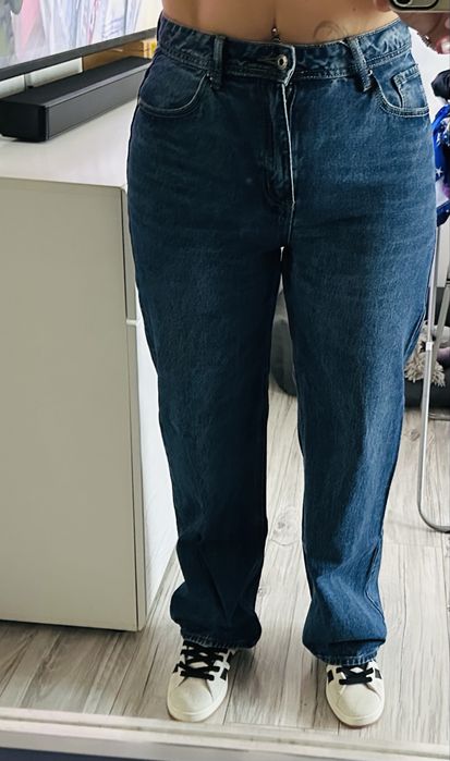 Spodnie jeansowe szerokie nogawki rozmiar xl