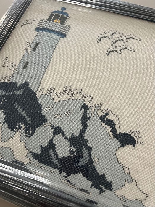 Quadro Farol em ponto de cruz (40x40)