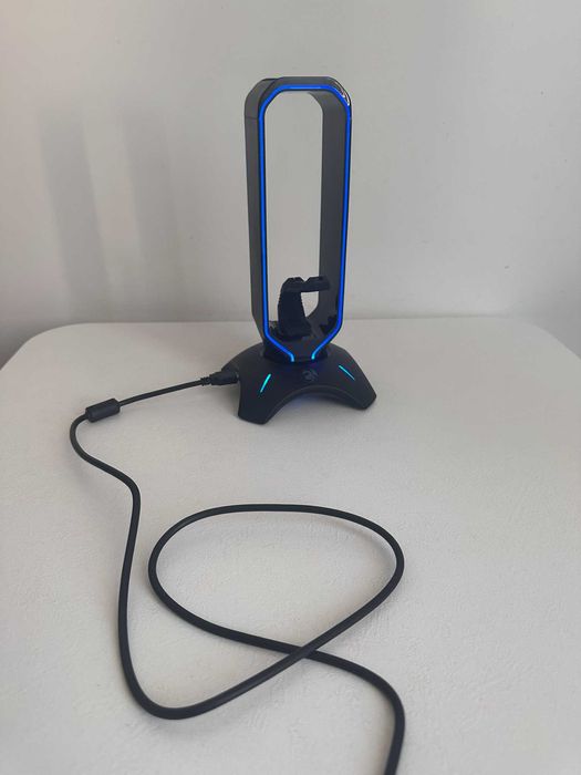 Підставка 3в1 для гарнітури 2E Gaming Headset Stand RGB USB Black