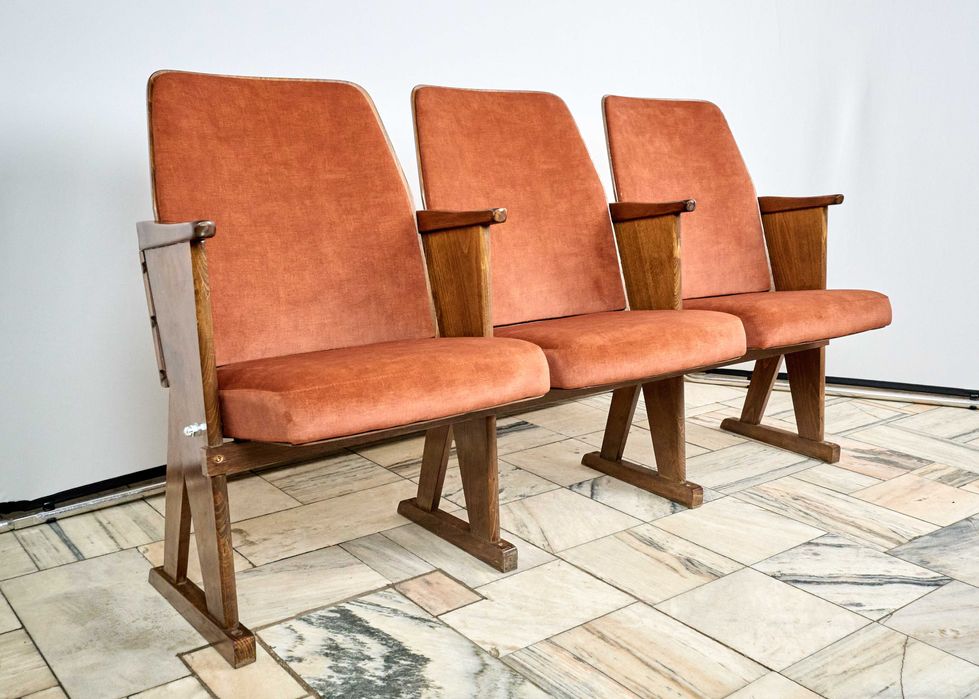 Fotele kinowe Vintage Czechosłowacja lata 70