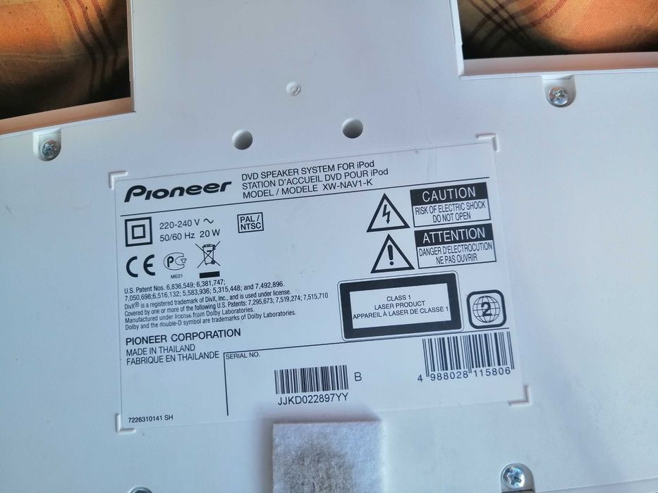 Wieża Pioneer XW-NAV1K-K radio hdmi dvd aux ipod usb