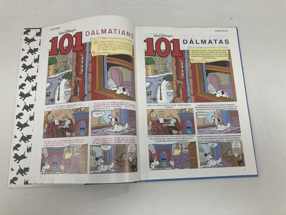 Livros BD Disney, 101 Dálmatas, Português e Inglês