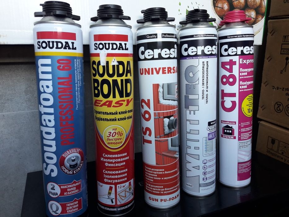 Пена и пеноклей- Ceresit. Soudal