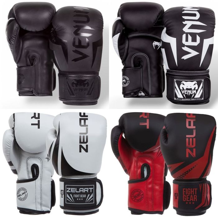 Рукавички бокс Venum кікбоксинг ММА перчатки боксерские 8 10 12 14