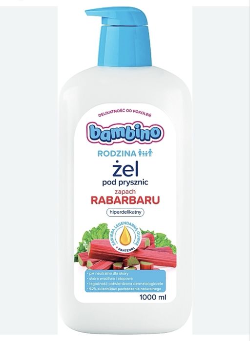 Bambino Rodzina Żel pod prysznic Rabarbar 1000ml