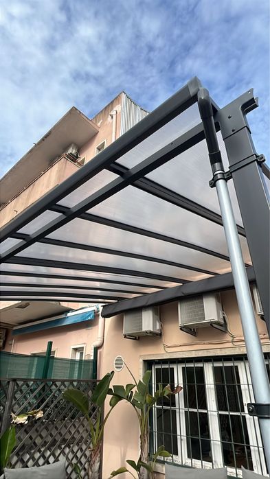 Pérgola Leroy Merlin 3,5x4m – Cinza Escura