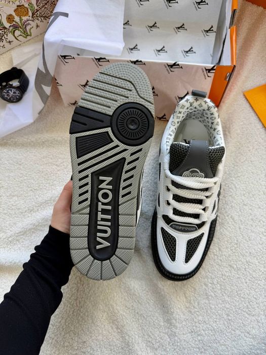 Louis Vuitton Skate Sneakers Black White Grey