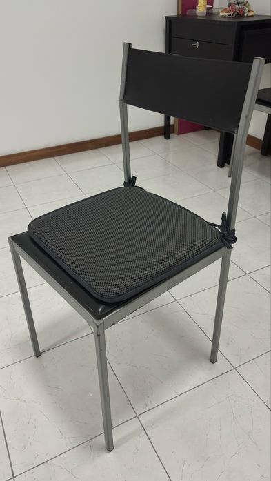 Cadeiras inox almofadadas