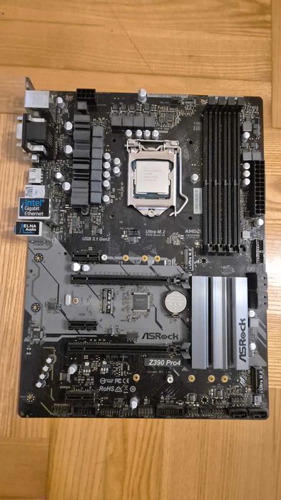 Asrock Z390 pro4 + Intel i5-9400F 2.90GHz 9MB + ARCTIC