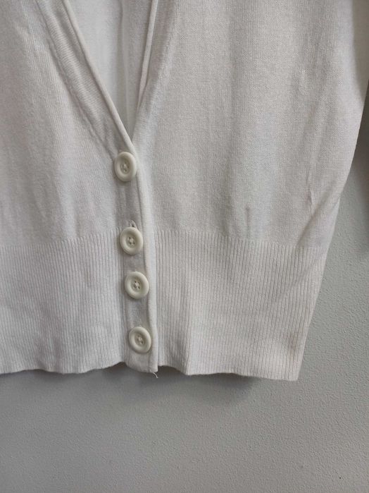 Sweter biały rozpinany r. M