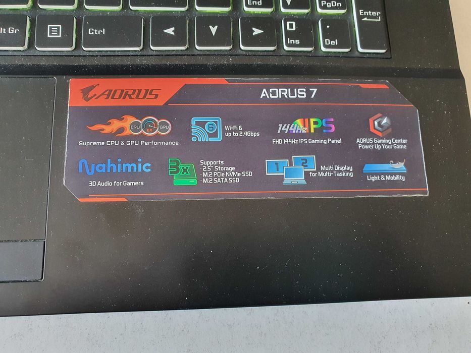 Aorus 7 KB i7 10750H