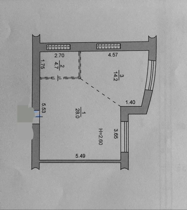 1-кімнатна квартира за адресою (площа 47 м²) - Atlanta.ua - фото 11