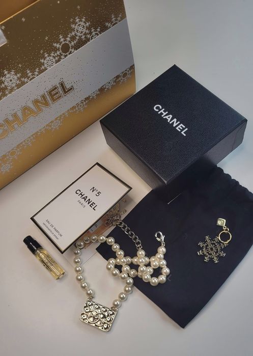 Chanel perły chocker CC nowy naszyjnik z pereł