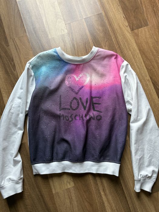 Bluza unikatowa love moschino krople deszczu m