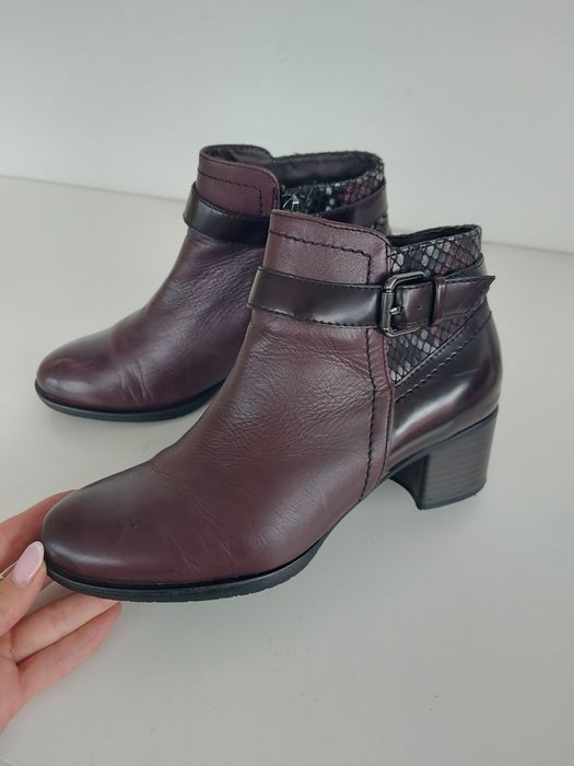 Buty damskie botki skórzane Tamaris w rozmiarze 36