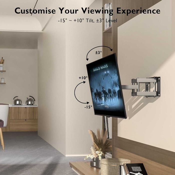 Wall Mount for Flat and Curved TVs, 23 to 70 Inches, Tilt and Swivel64730153750403123